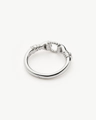 Harris Reed In Good Hands Stacking Ring | Sterling Silver/Cubic Zirconia & Black Onyx