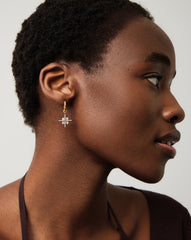 Harris Reed North Star Pearl Hoop Earrings | 18k Gold Vermeil/Pearl