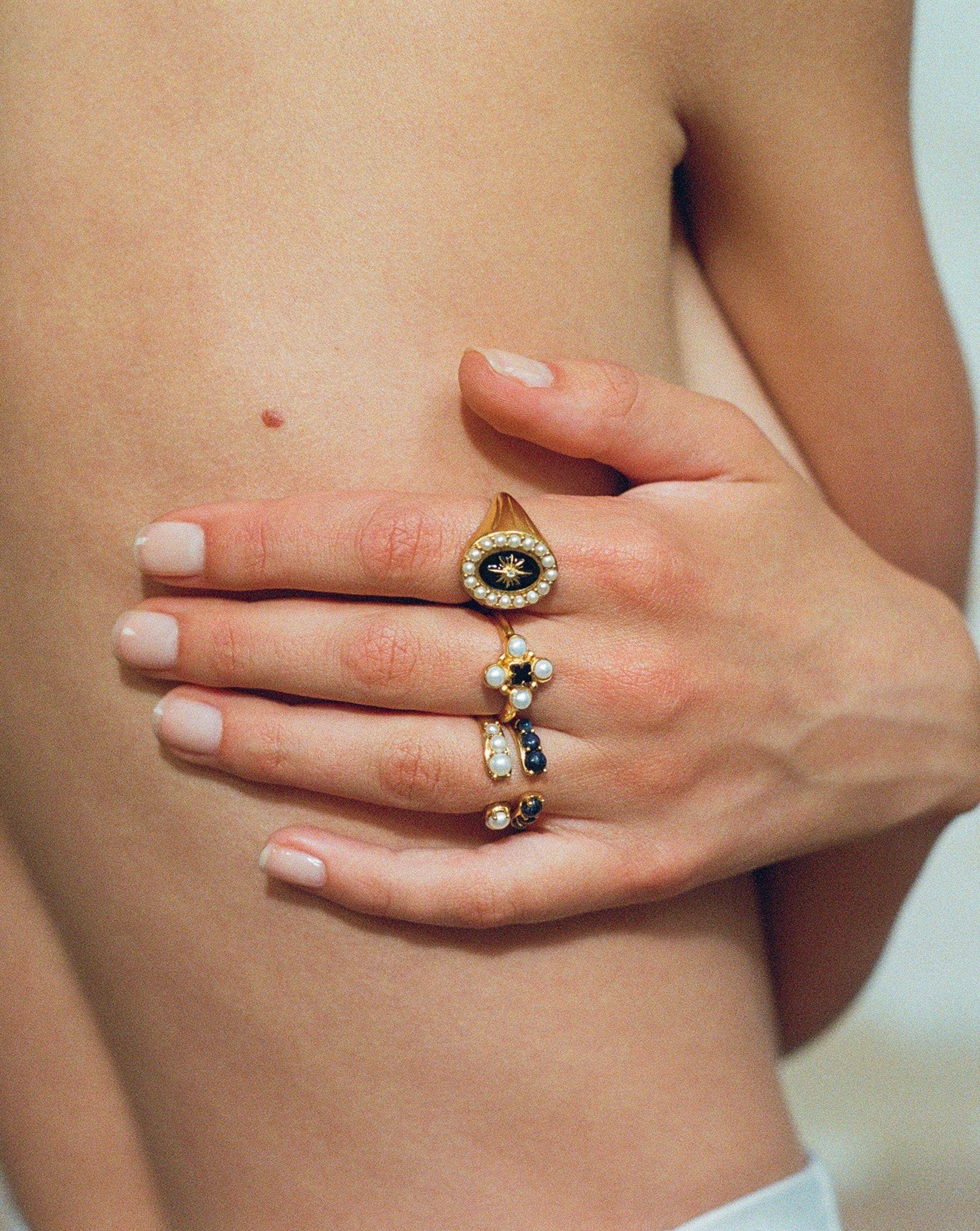 Harris Reed Openness Ring | 18k Gold Vermeil/Pearl