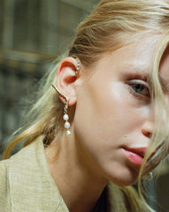 Harris Reed Pearl Serpent Ear Cuff | 18k Gold Plated/Pearl