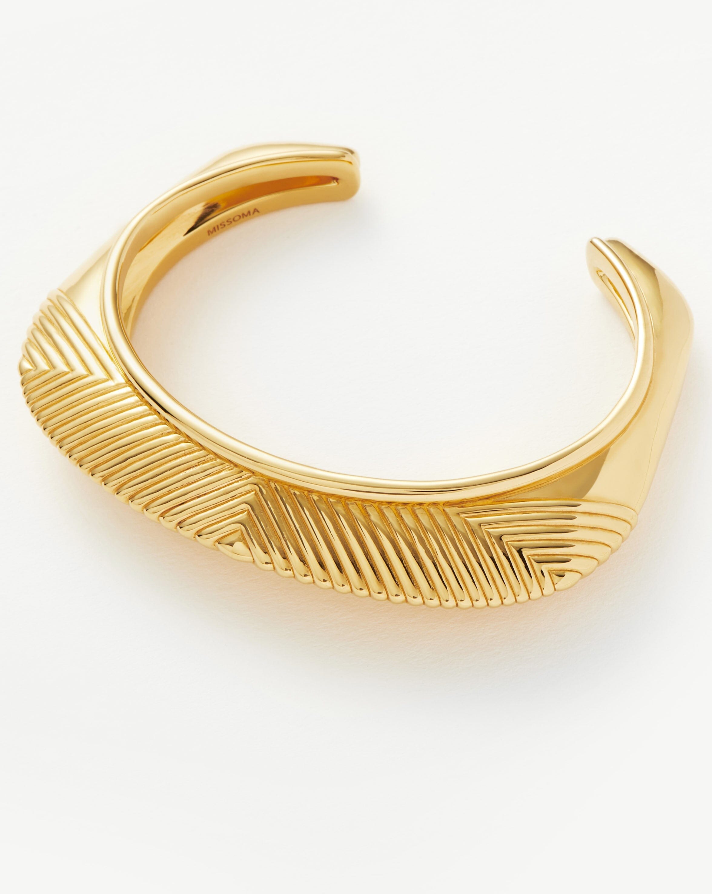 Hera Dome Ridge Statement Cuff Bracelet | 18k Gold Plated