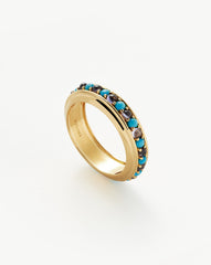 Hot Rox Gemstone Stacking Ring | 18k Gold Vermeil/Turquoise & Iolite