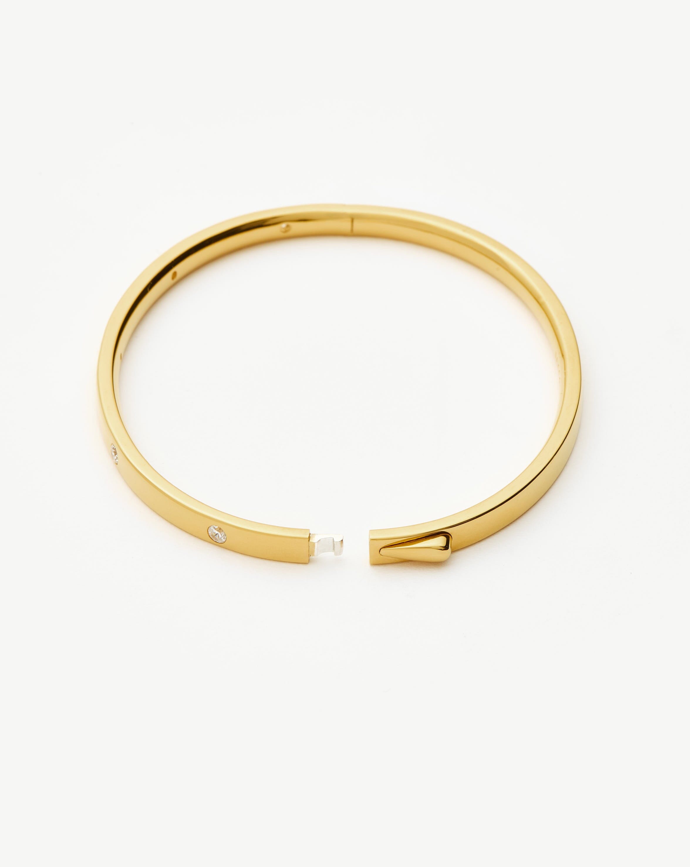 Interstellar Hinged Bangle | 18k Gold Vermeil/Cubic Zirconia
