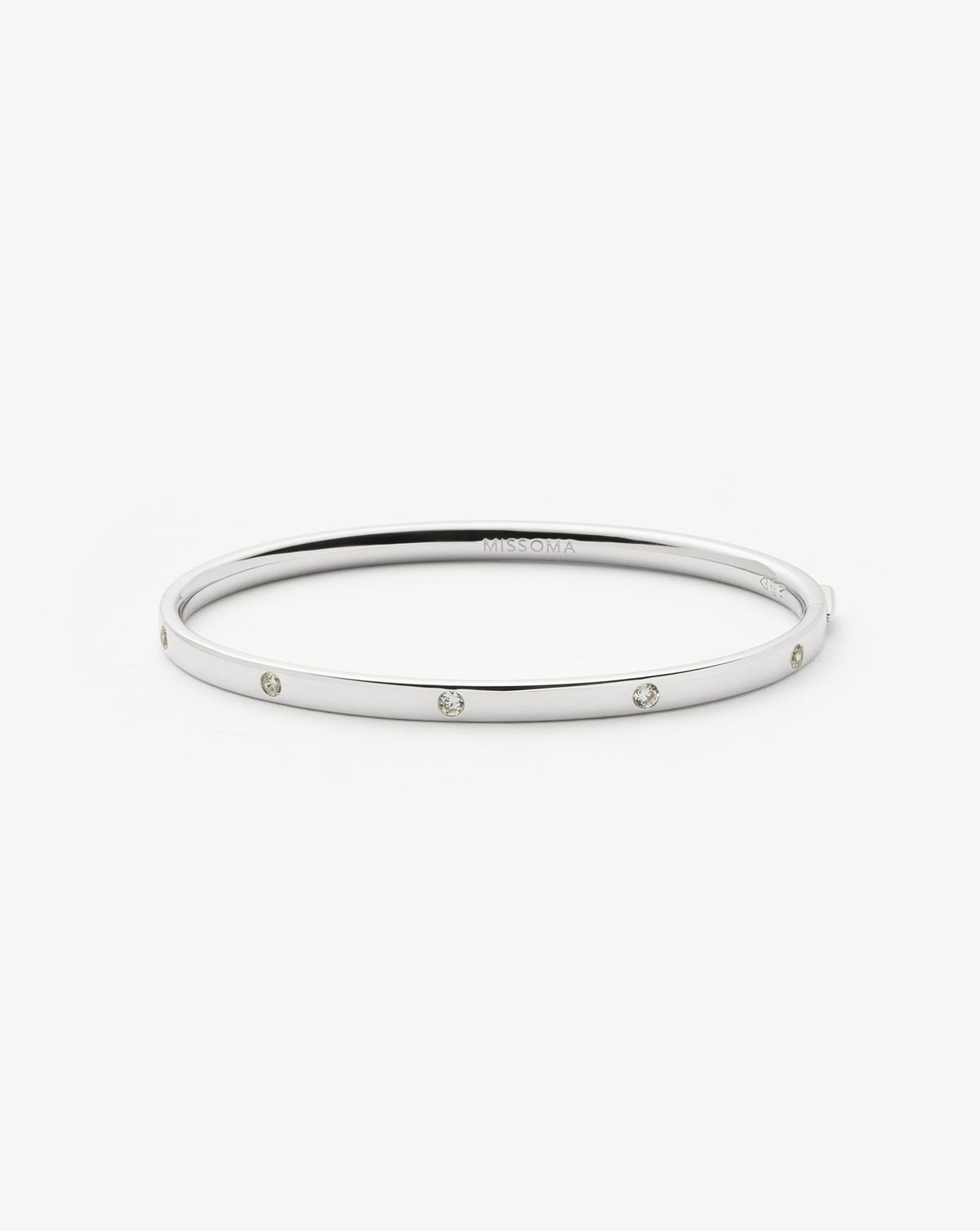 Interstellar Hinged Bangle | Sterling Silver/Cubic Zirconia