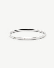 Interstellar Hinged Bangle | Sterling Silver/Cubic Zirconia