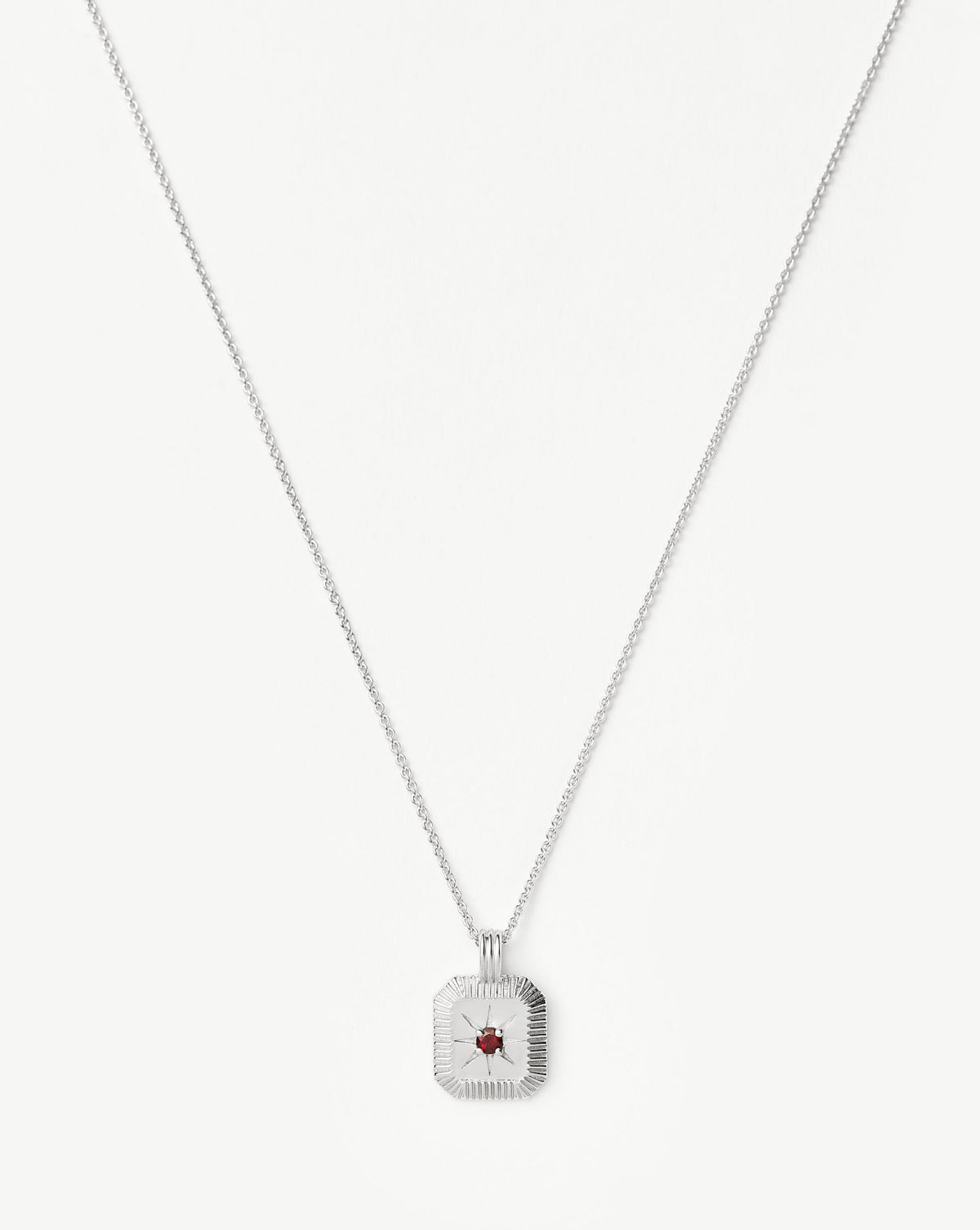 January Birthstone Pendant Necklace | Garnet/January