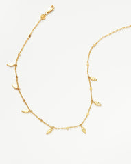 Leaf Charm Choker | 18k Gold Vermeil