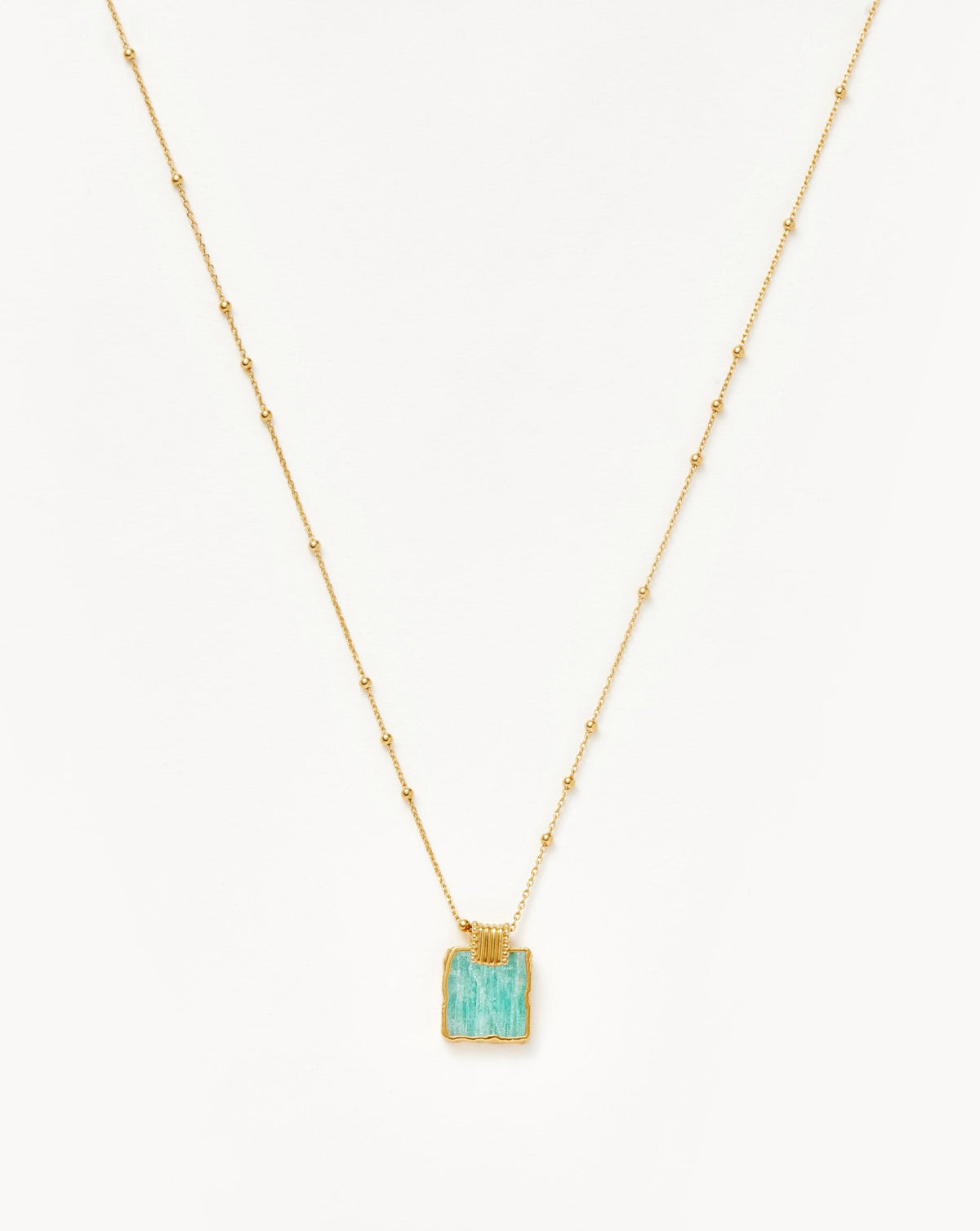Lena Charm Necklace | 18k Gold Plated/Amazonite