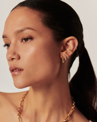 Lucy Williams Arco Small Hoop Earrings | 18k Gold Vermeil