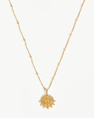 Lucy Williams Mini Beaded Coin Necklace | 18k Gold Vermeil