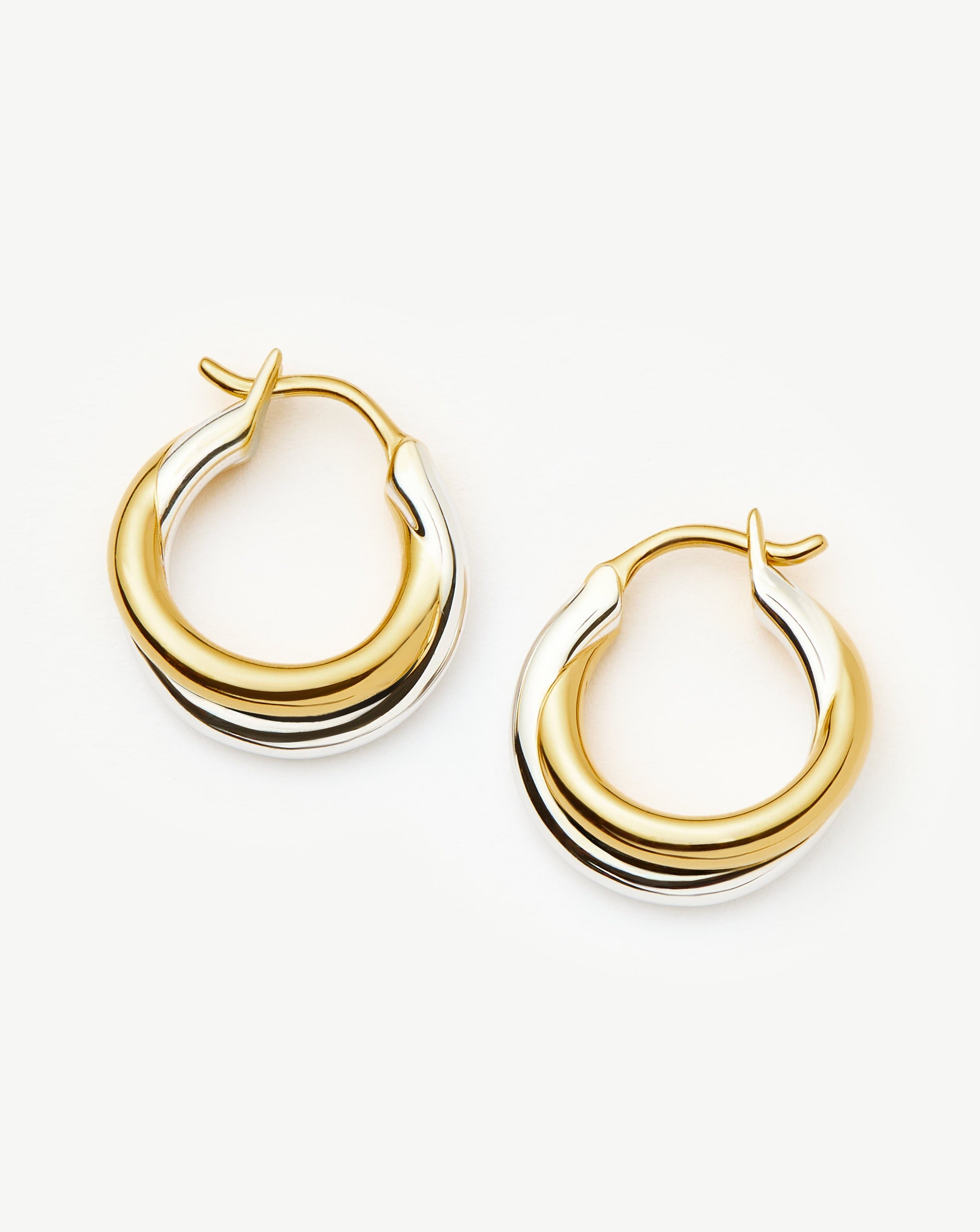Lucy Williams Entwine Small Hoop Earrings | Mixed Metal