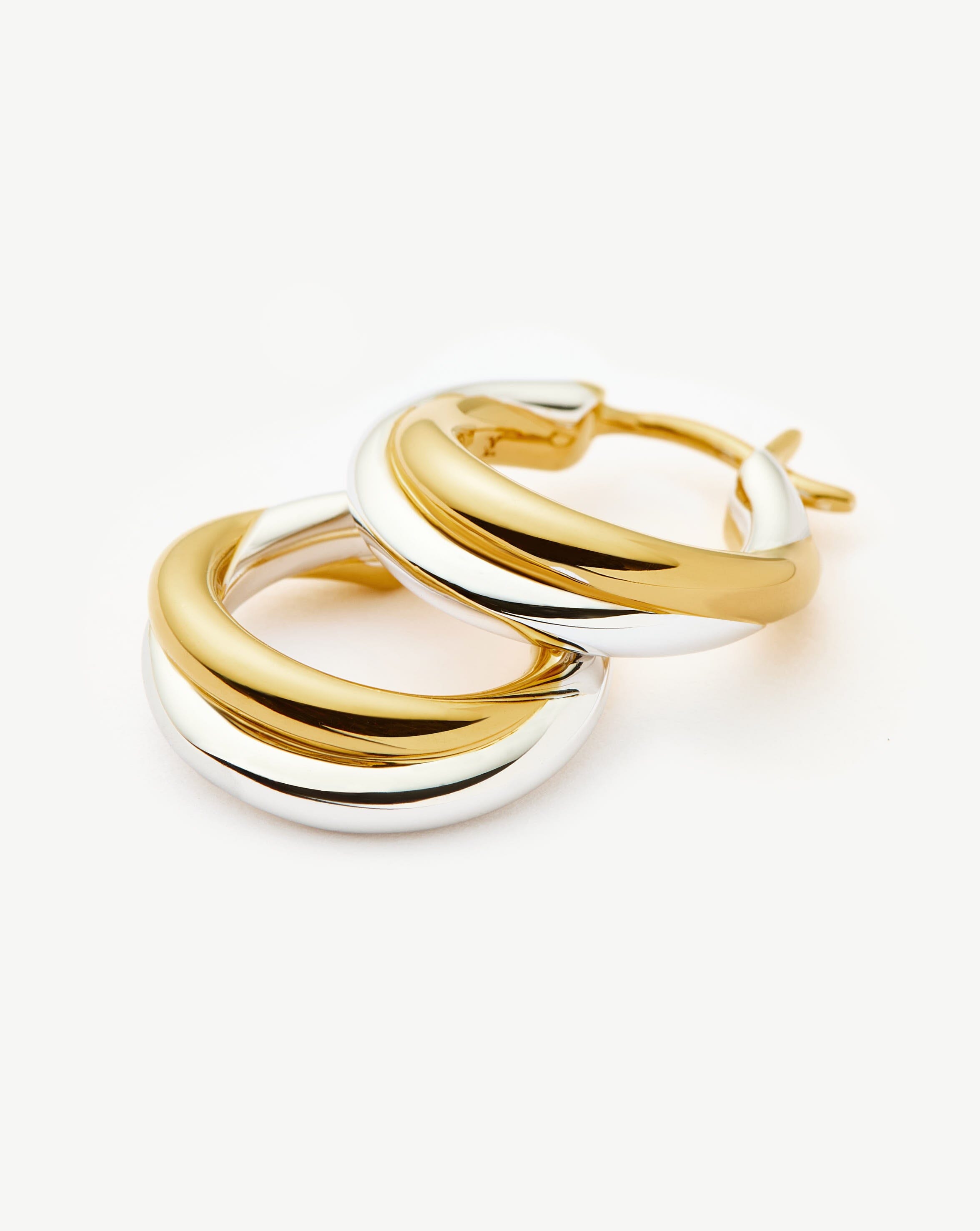 Lucy Williams Entwine Small Hoop Earrings | Mixed Metal