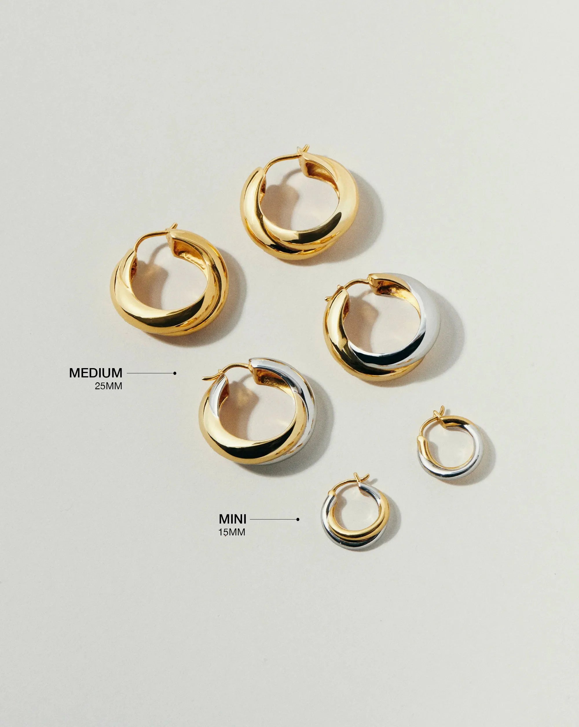 Lucy Williams Chunky Medium Entwine Hoop Earrings | 18k Gold Plated