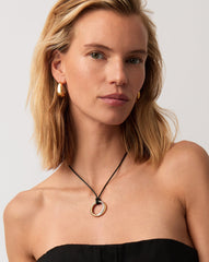 Lucy Williams Entwine Pendant Cord Necklace | Mixed Metal