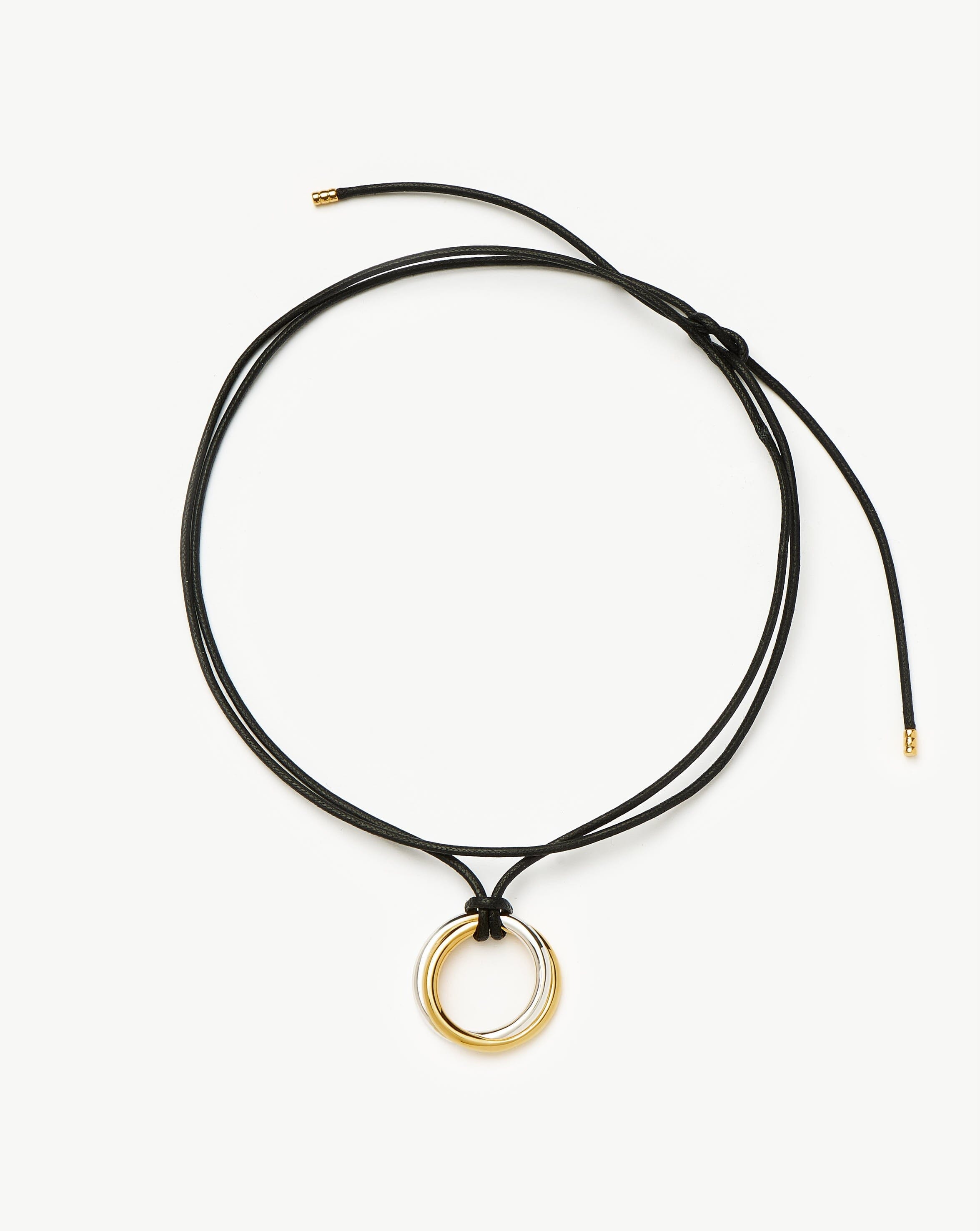 Lucy Williams Entwine Pendant Cord Necklace | Mixed Metal