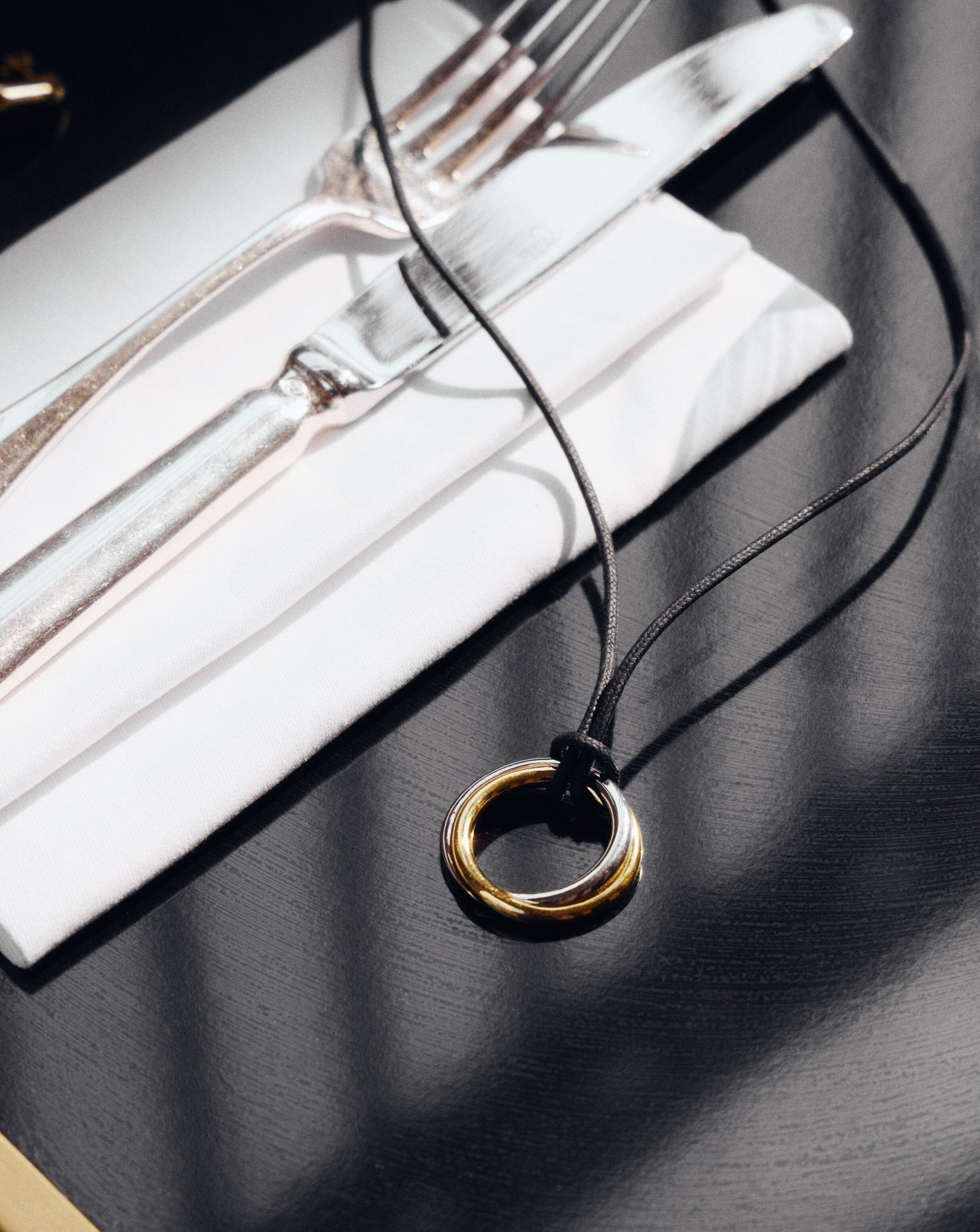 Lucy Williams Entwine Pendant Cord Necklace | Mixed Metal