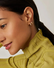 Lucy Williams Fine Diamond Arco Huggies | 14k Solid Gold