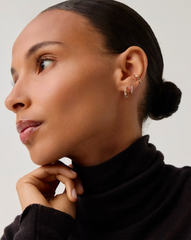 Lucy Williams Fine Diamond Entwine Huggies | 14k Solid Gold