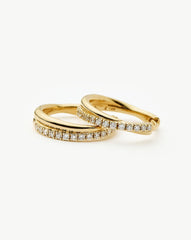 Lucy Williams Fine Diamond Entwine Huggies | 14k Solid Gold