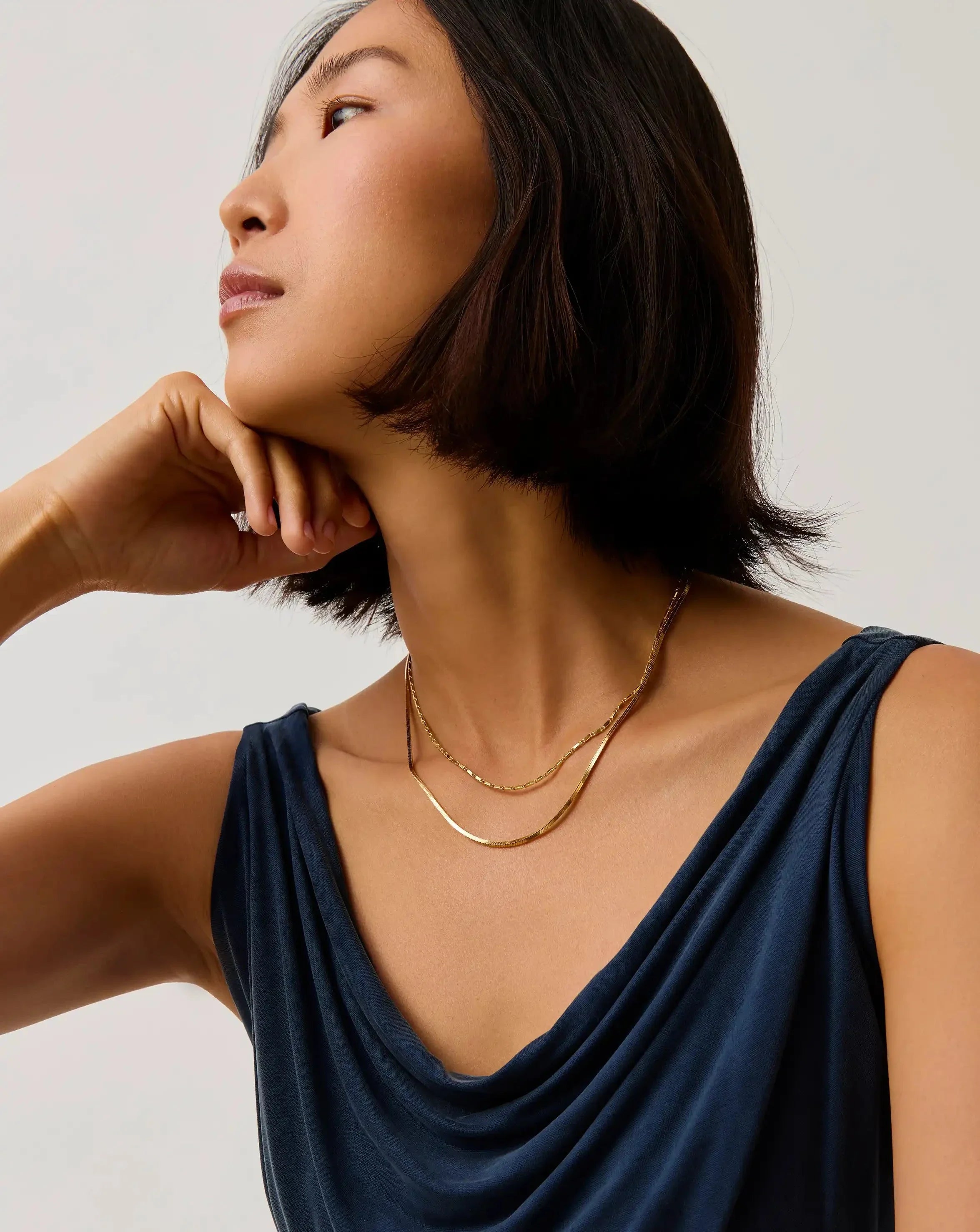 Lucy Williams Horizon Link Chain Necklace | 18k Gold Vermeil