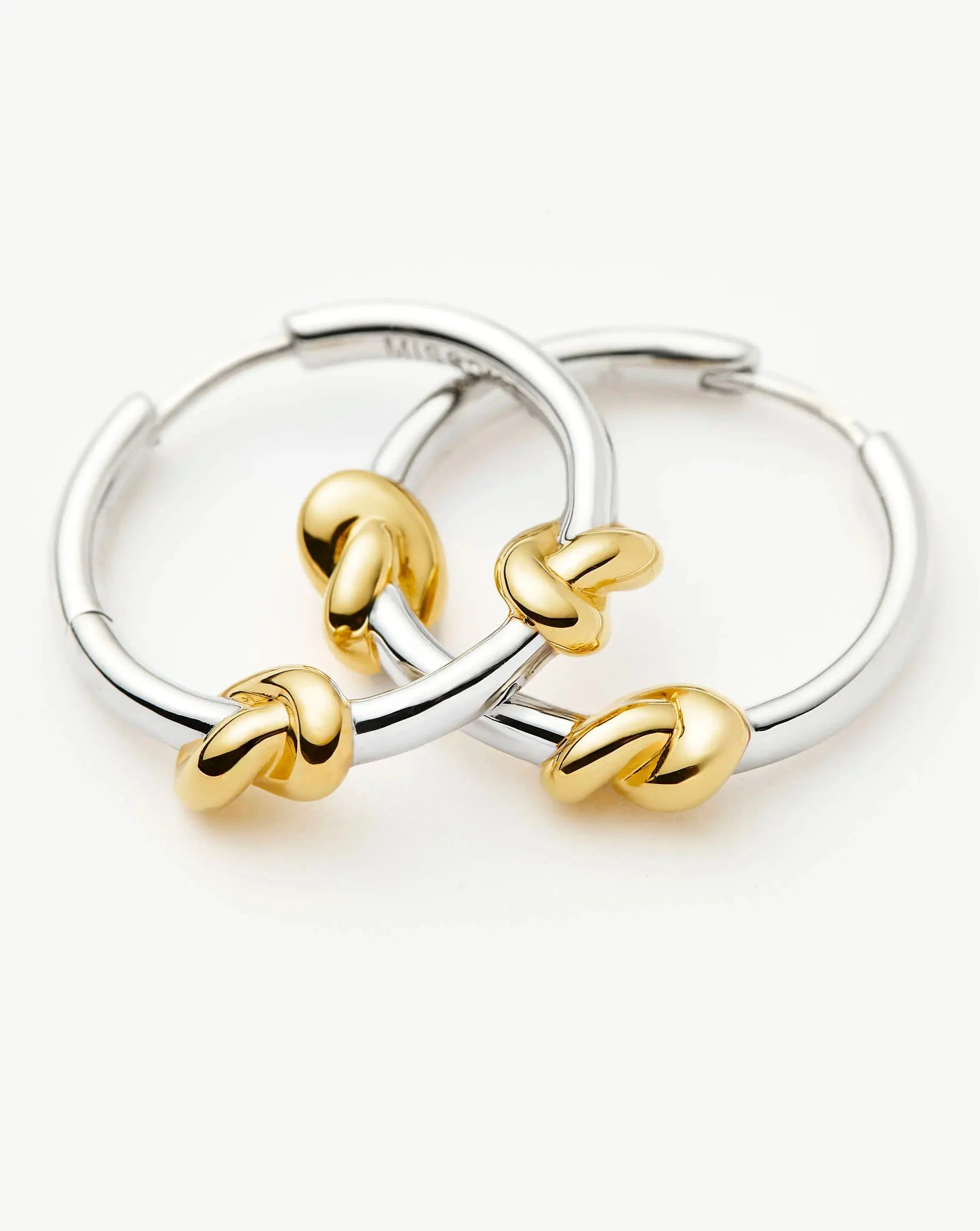 Lucy Williams Knot Small Hoop Earrings | Mixed Metal