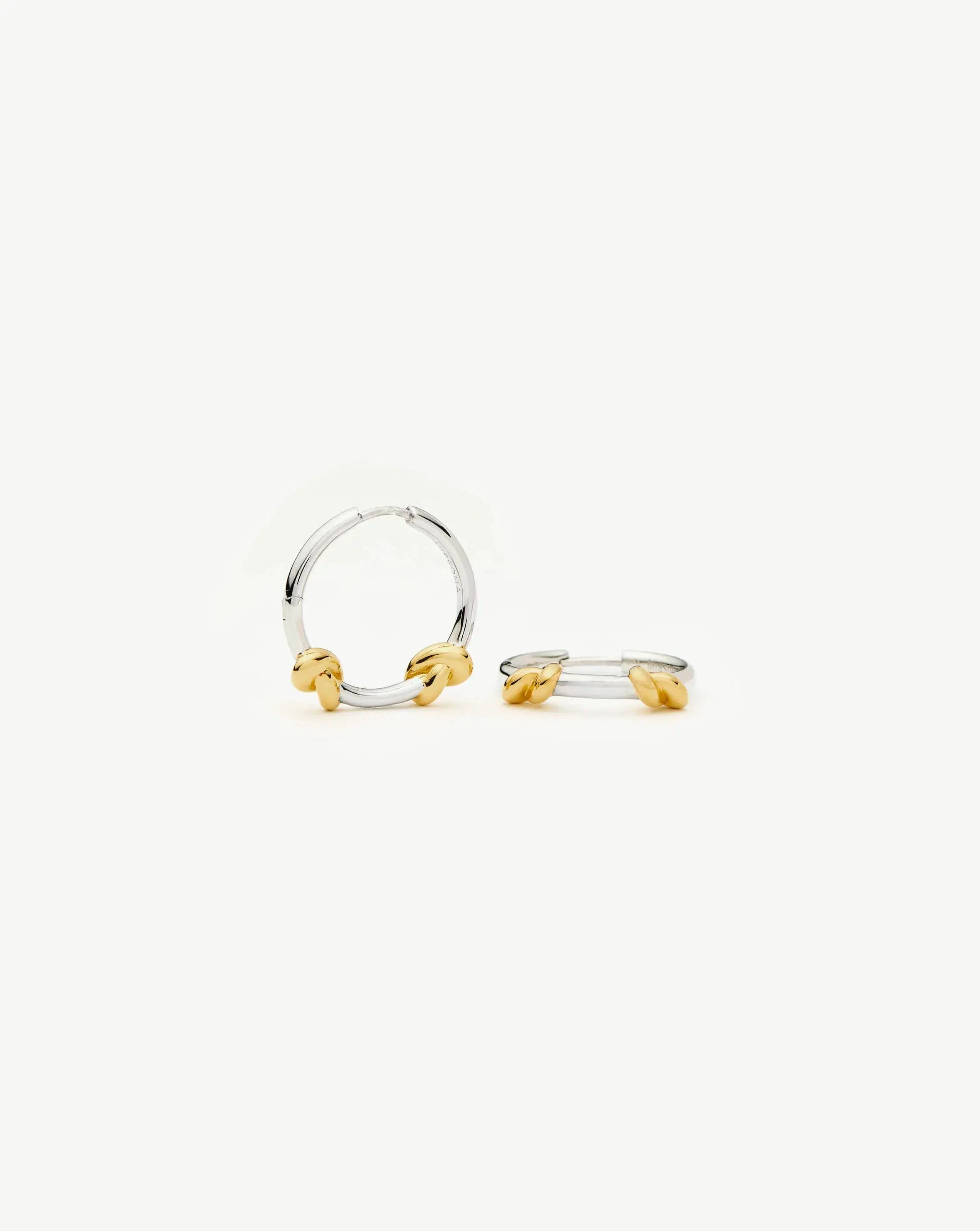 Lucy Williams Knot Small Hoop Earrings | Mixed Metal