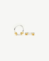 Lucy Williams Knot Small Hoop Earrings | Mixed Metal