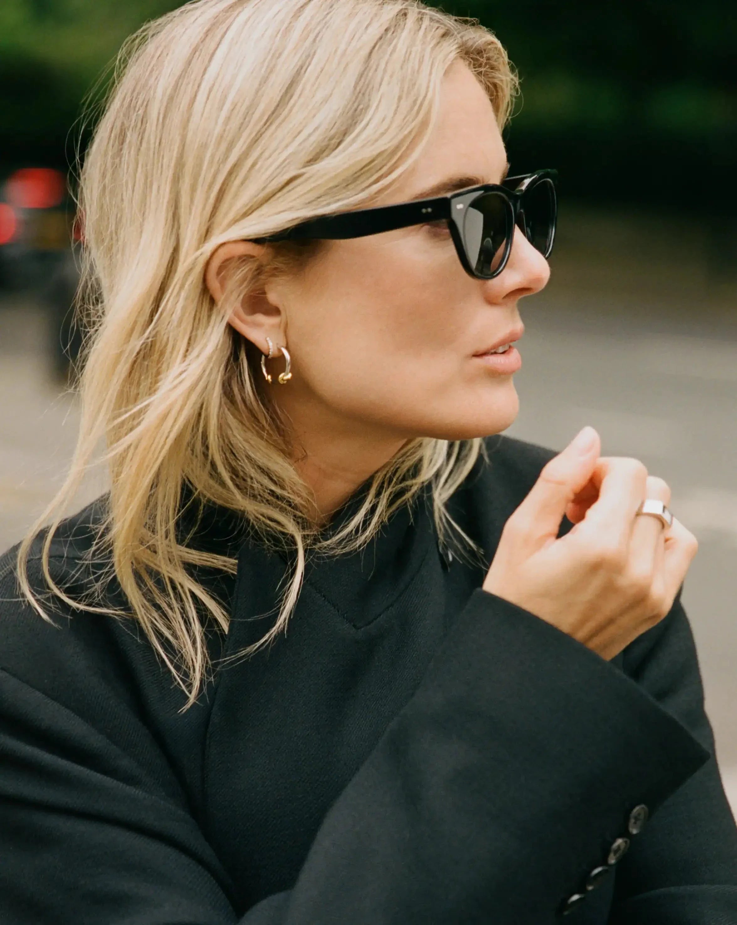 Lucy Williams Knot Small Hoop Earrings | Mixed Metal