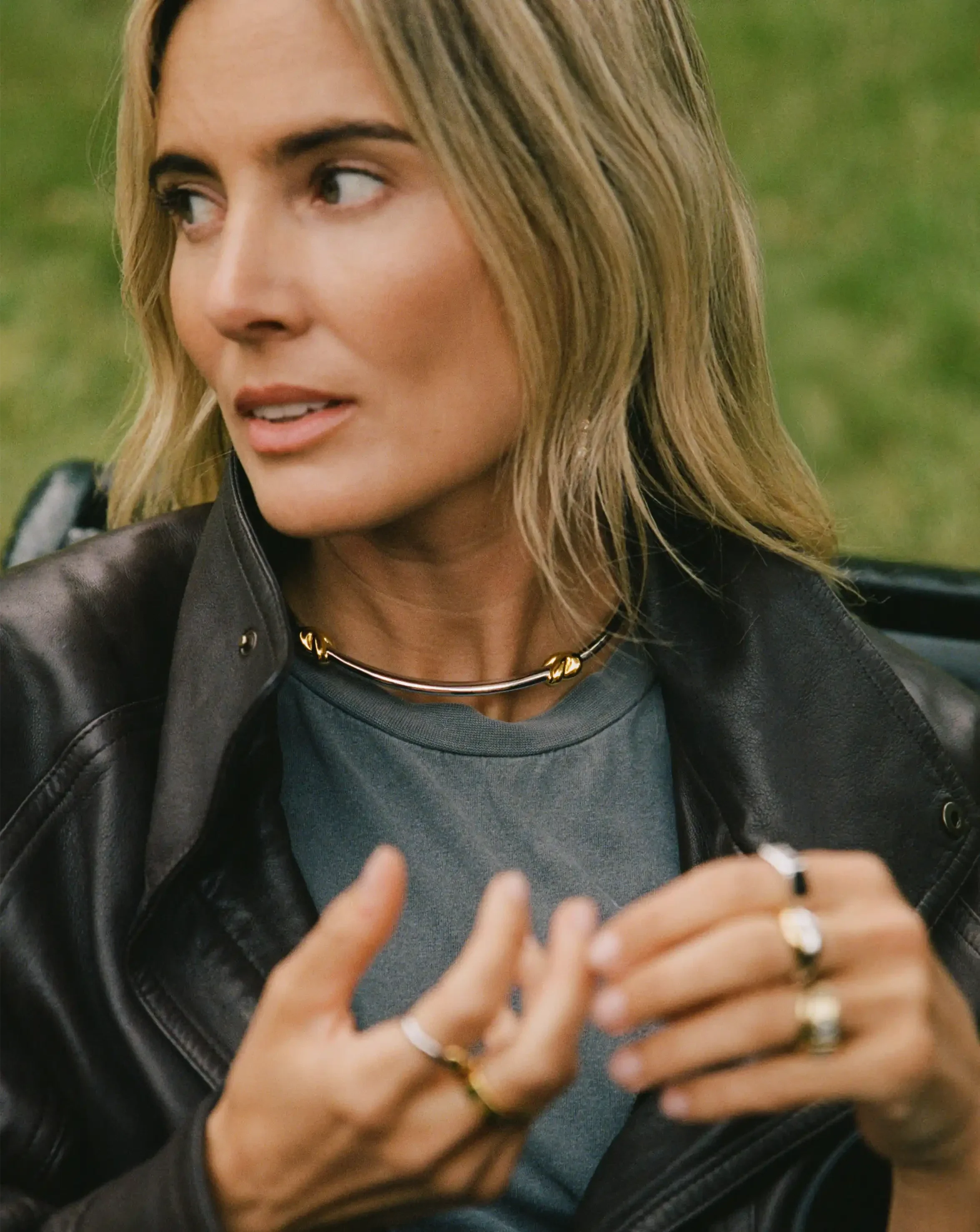 Lucy Williams Knot Torque Necklace | Mixed Metal