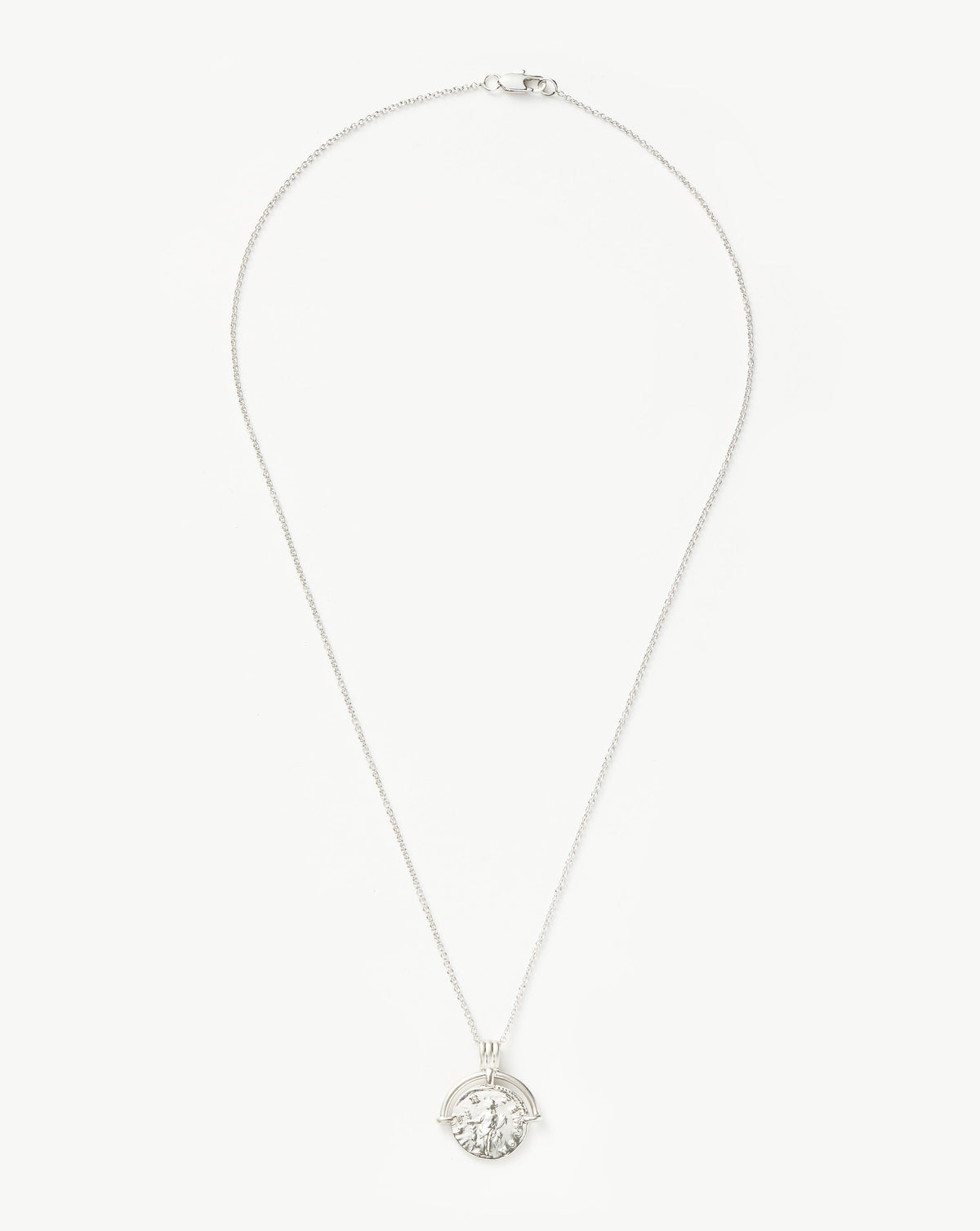 Lucy Williams Long Engravable Roman Arc Coin Necklace