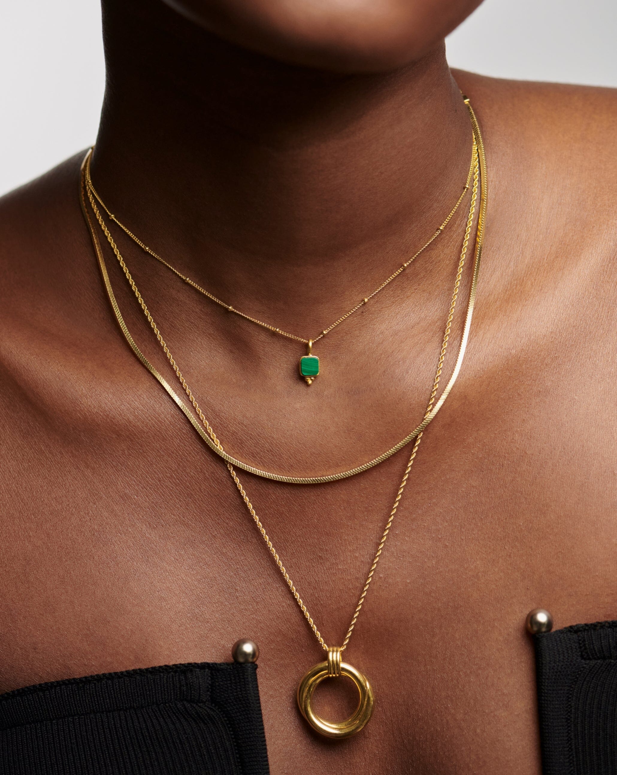 Lucy Williams Malachite Choker | 18k Gold Vermeil/Malachite