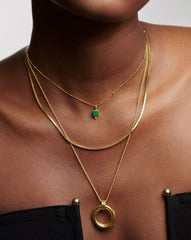 Lucy Williams Malachite Choker | 18k Gold Vermeil/Malachite