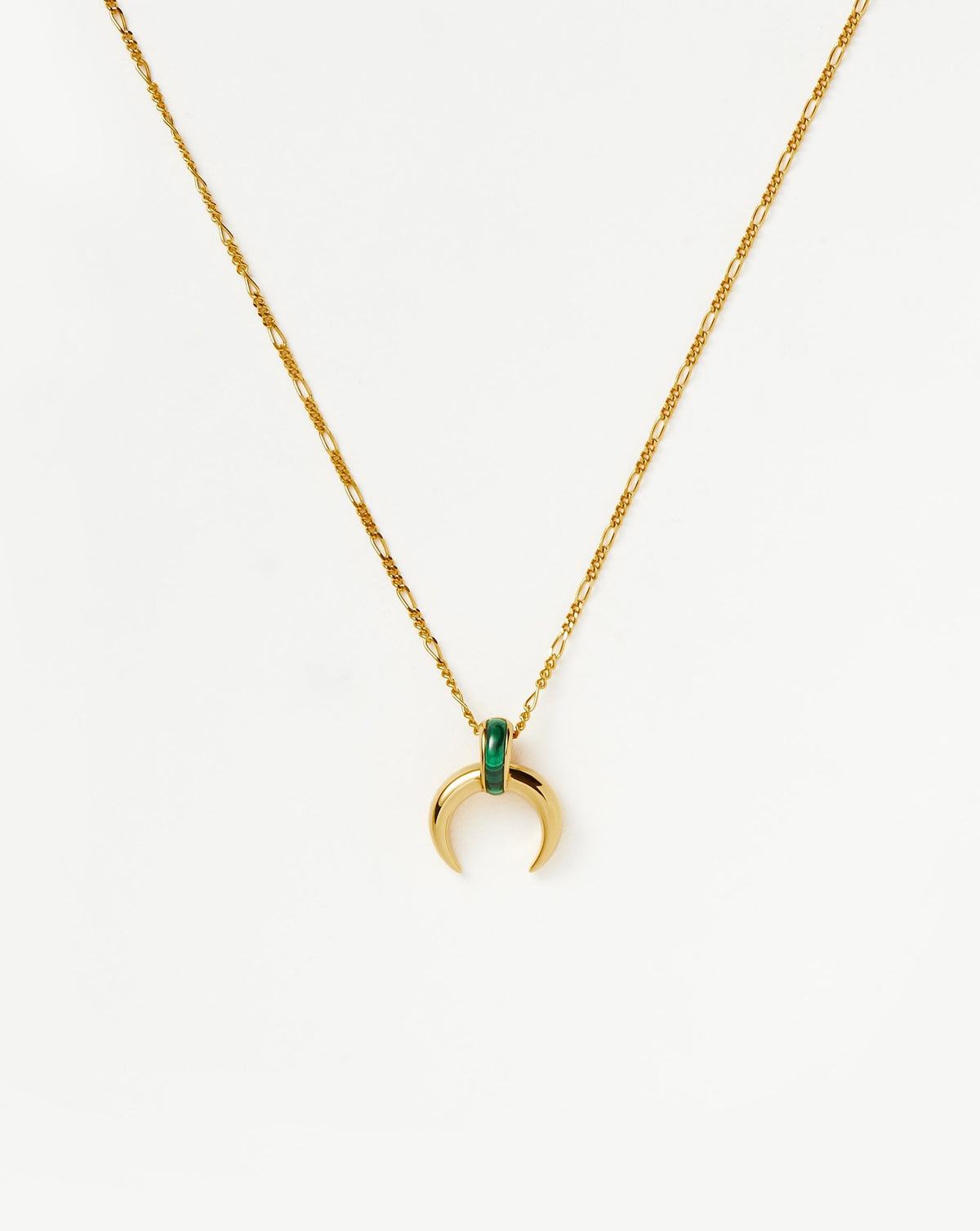 Lucy Williams Malachite Horn Pendant Necklace | 18k Gold Vermeil/Malachite