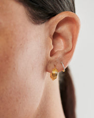 Lucy Williams Small Ridge Hoop Earrings