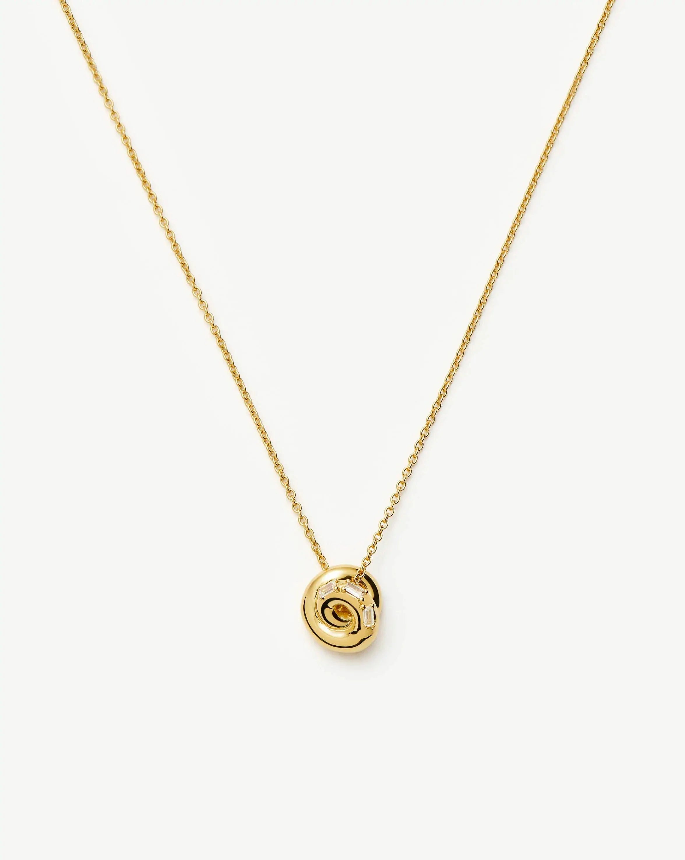 Lucy Williams Pavé Knot Pendant Necklace  | 18k Gold Plated