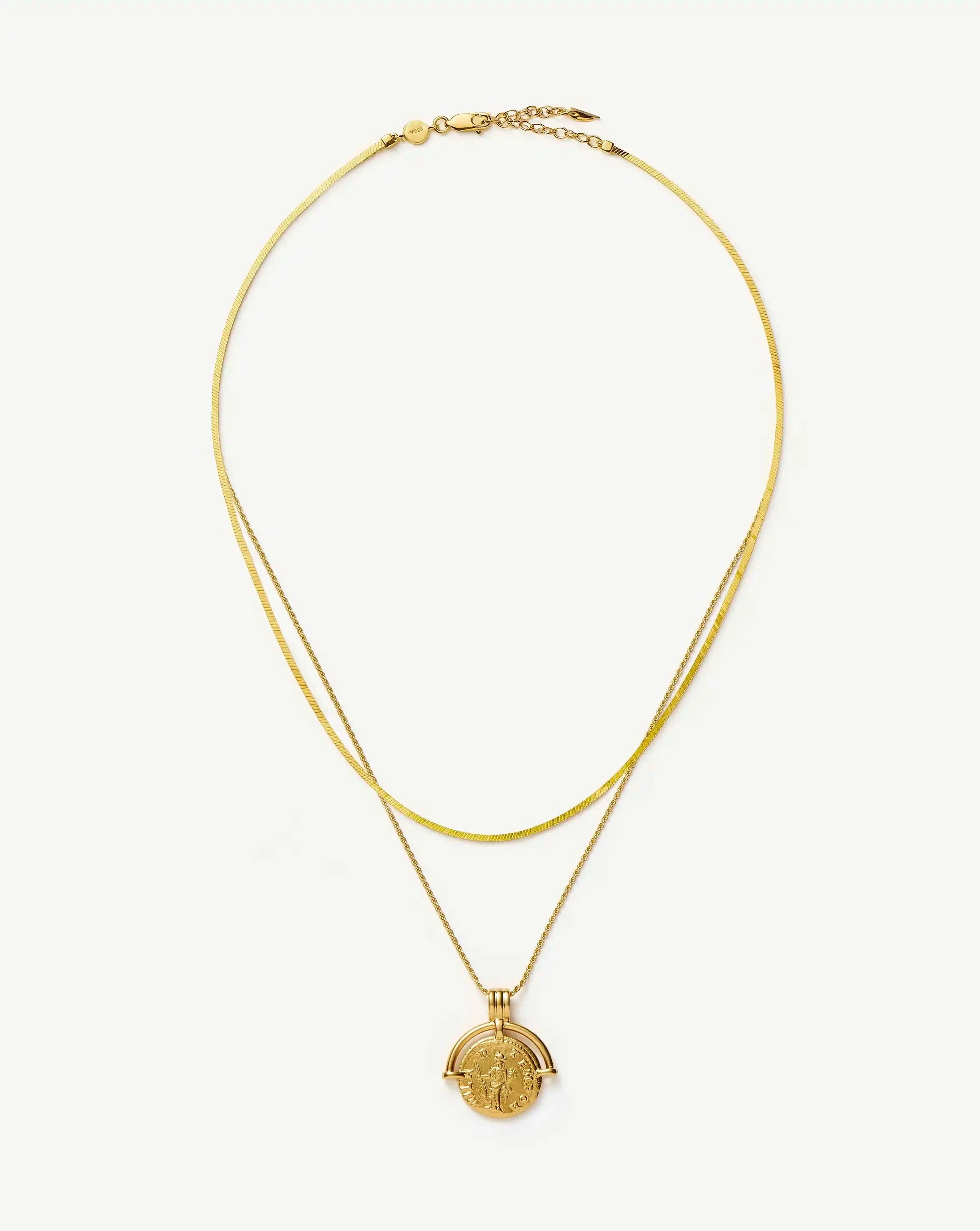 Lucy Williams Roman Arc & Snake Necklace Set | 18k Gold Plated /  18k Gold Plated Vermeil