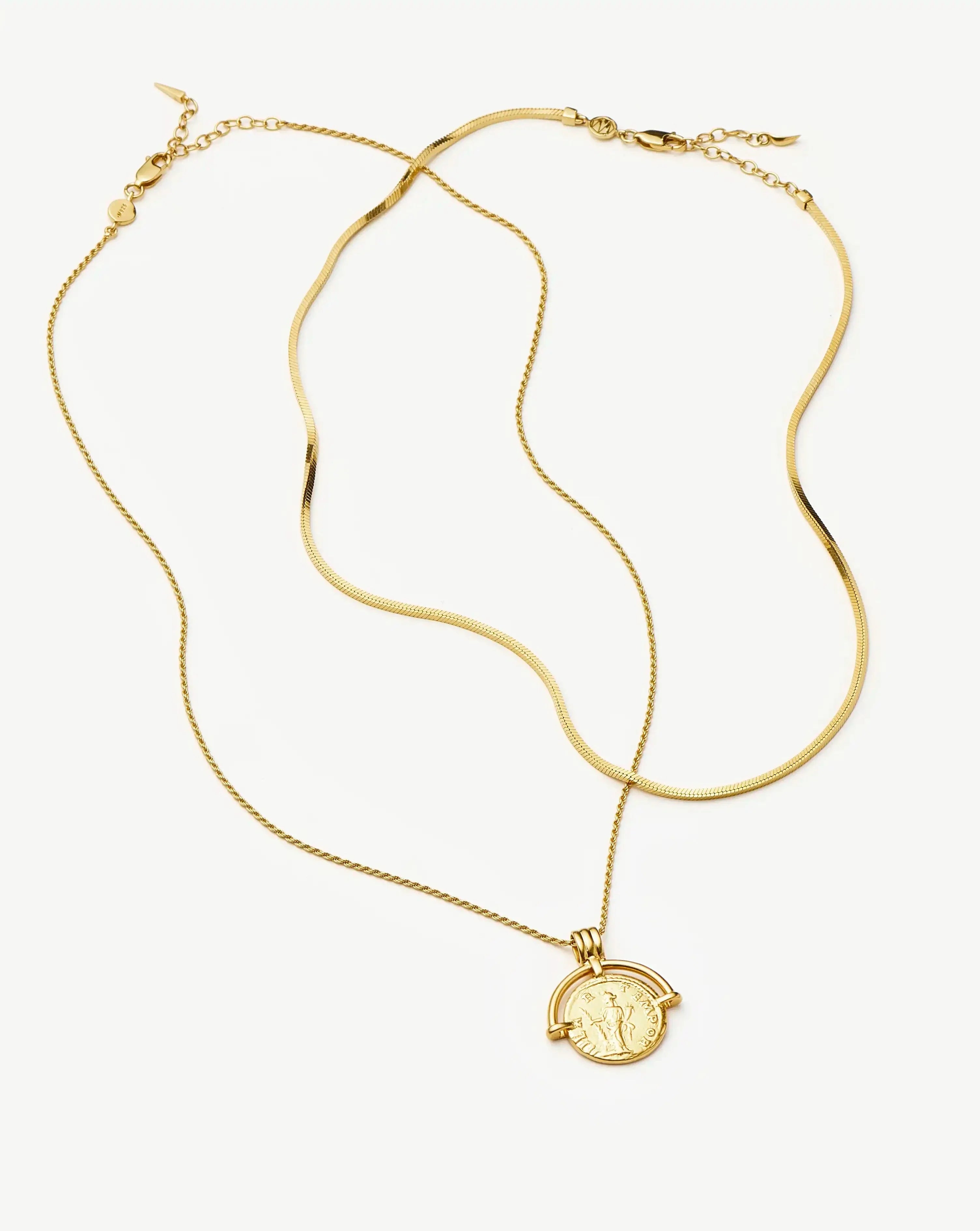 Lucy Williams Roman Arc & Snake Necklace Set | 18k Gold Plated /  18k Gold Plated Vermeil