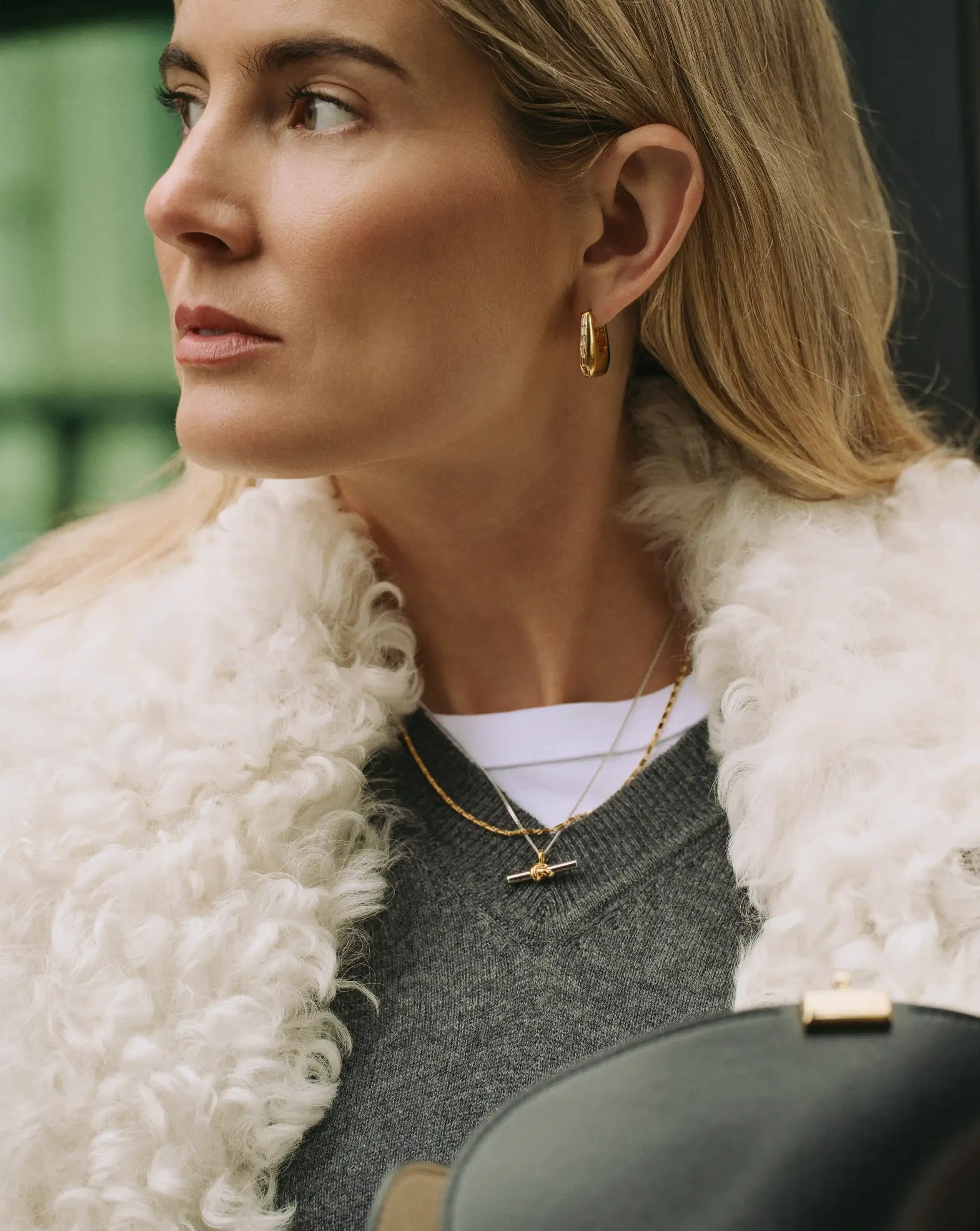 Lucy Williams T-Bar Knot Pendant Necklace | Mixed Metal