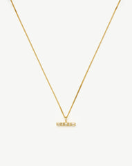 Lucy Williams T-Bar Stone Pendant Necklace | 18k Gold Vermeil