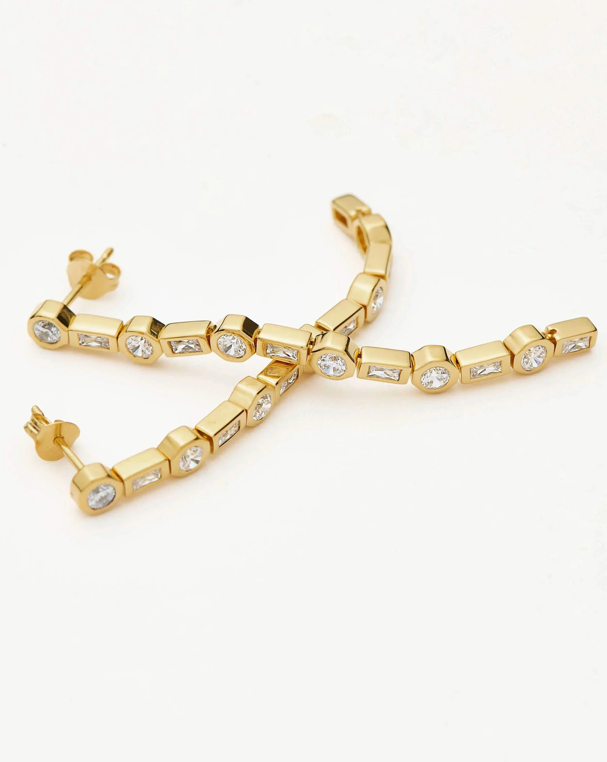 Lucy Williams Tennis Large Drop Earrings | 18k Gold Vermeil