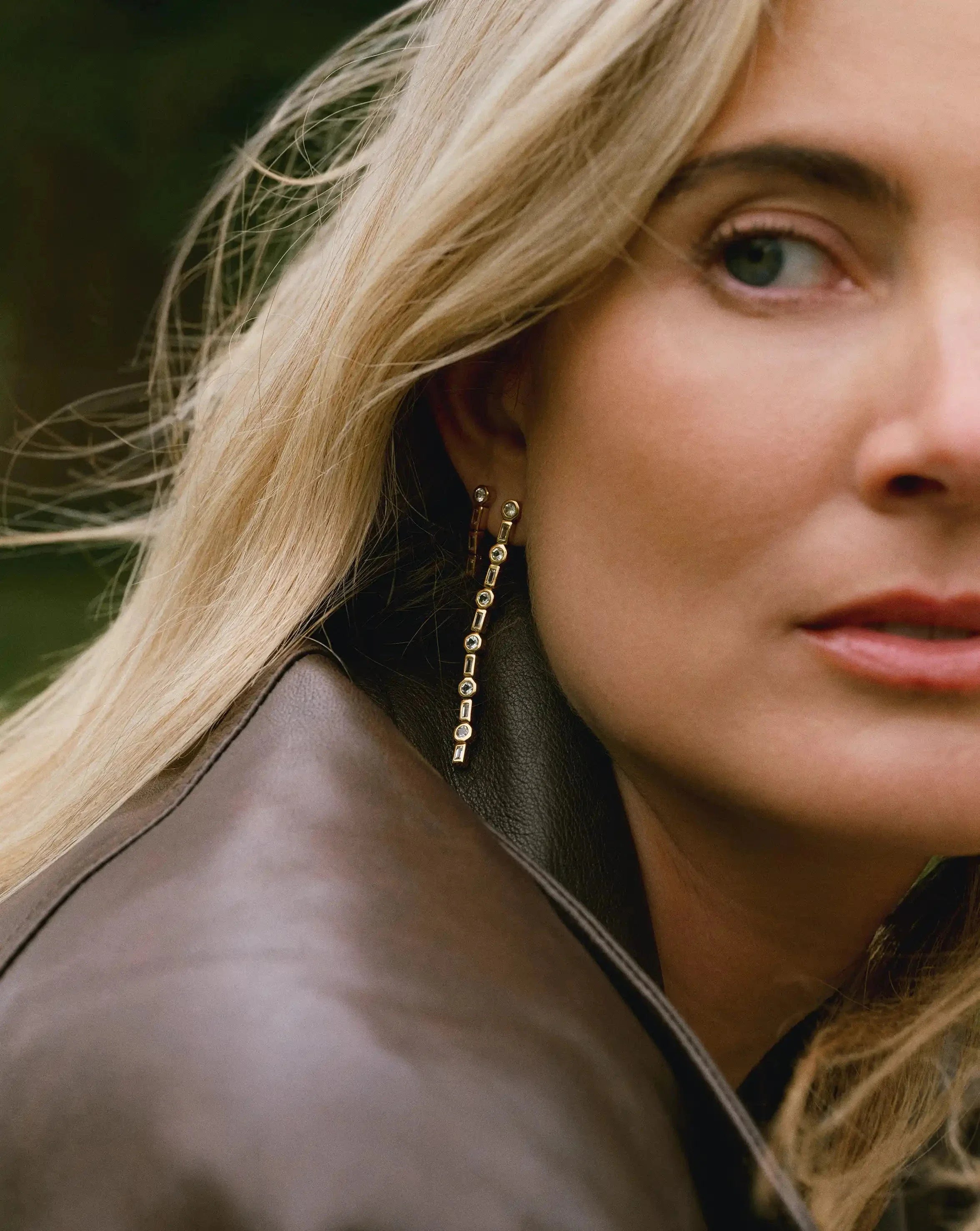 Lucy Williams Tennis Large Drop Earrings | 18k Gold Vermeil