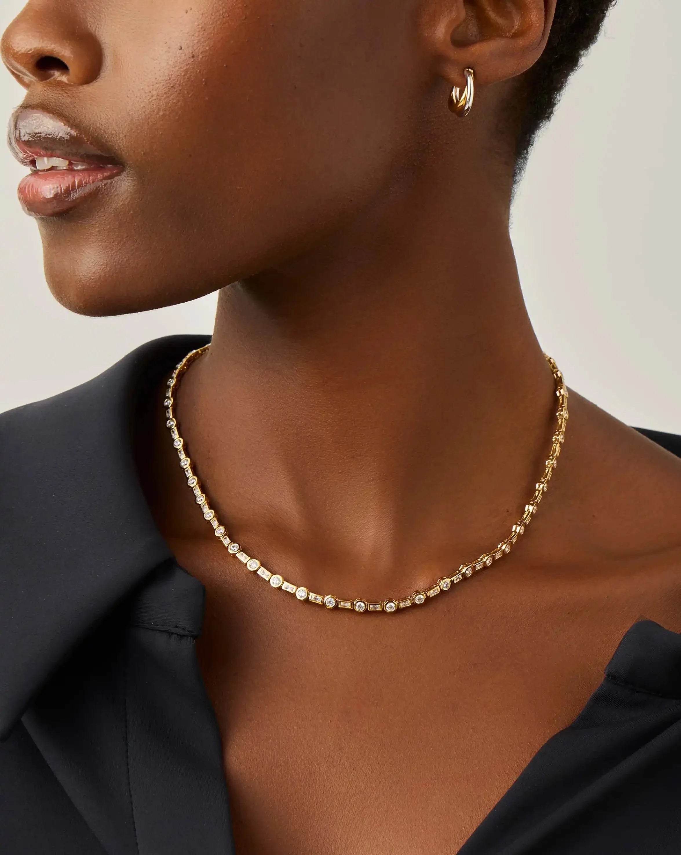 Lucy Williams Tennis Necklace | 18k Gold Plated
