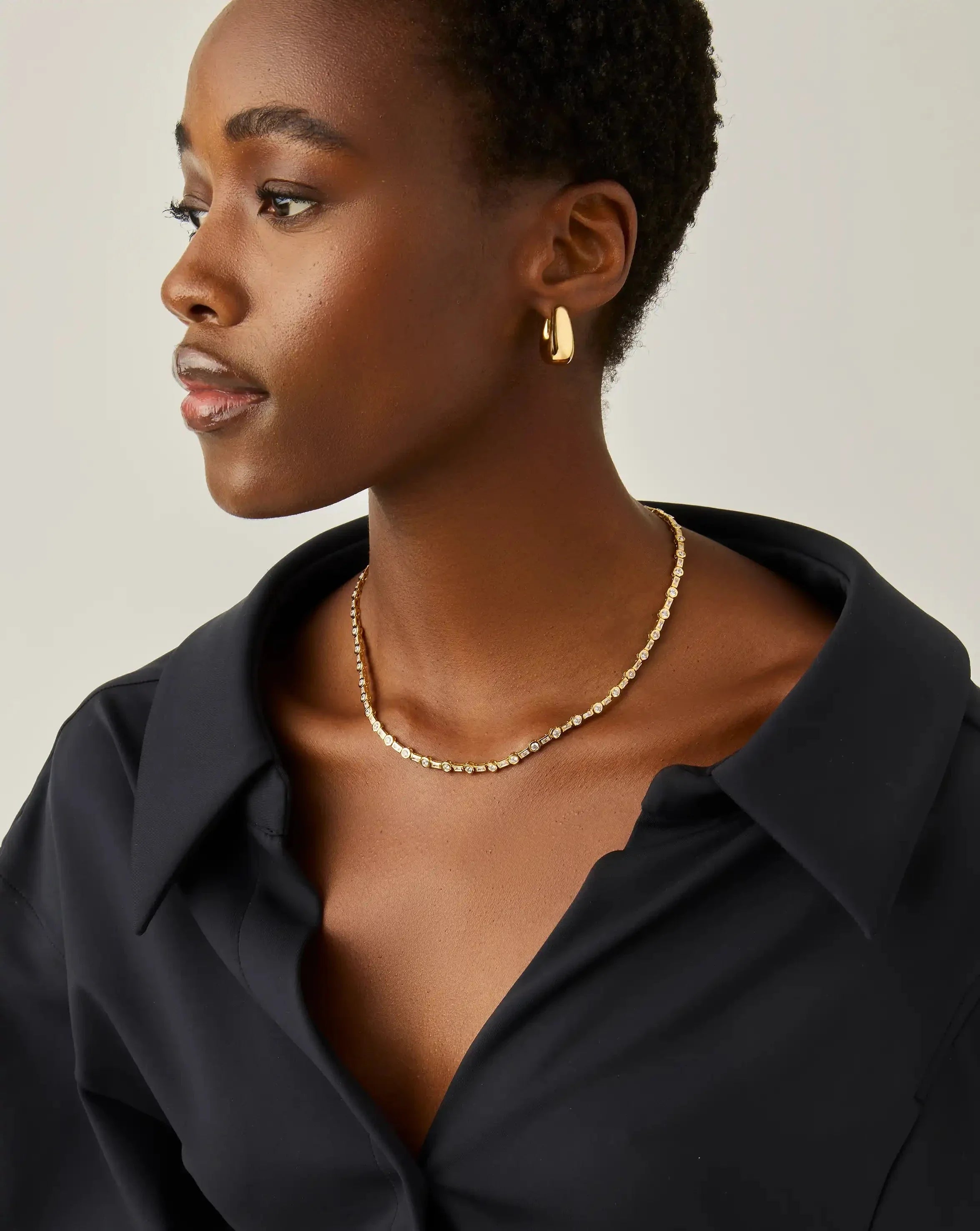Lucy Williams Tennis Necklace | 18k Gold Plated