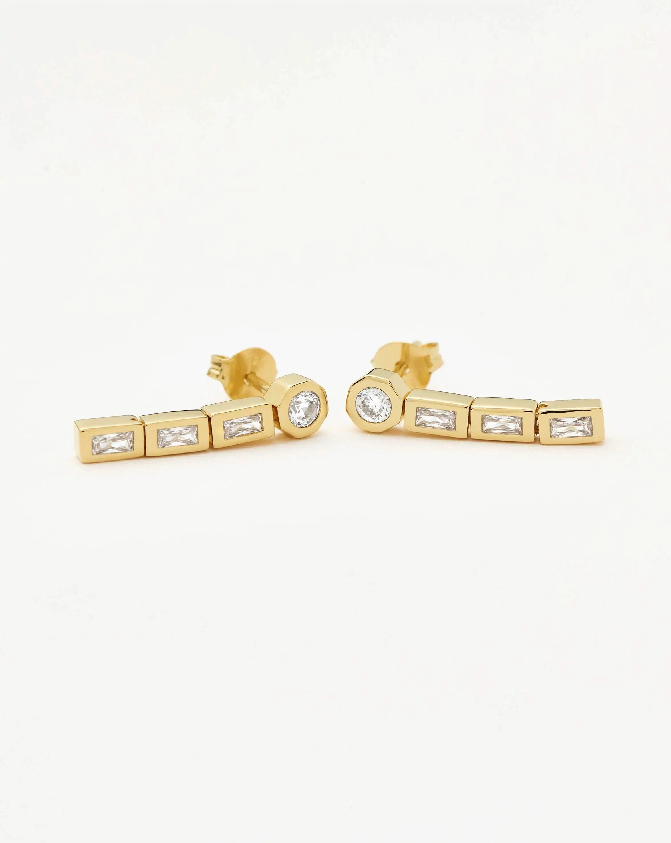 Lucy Williams Tennis Small Drop Earrings | 18k Gold Vermeil