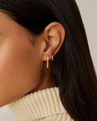 Lucy Williams Tennis Small Drop Earrings | 18k Gold Vermeil