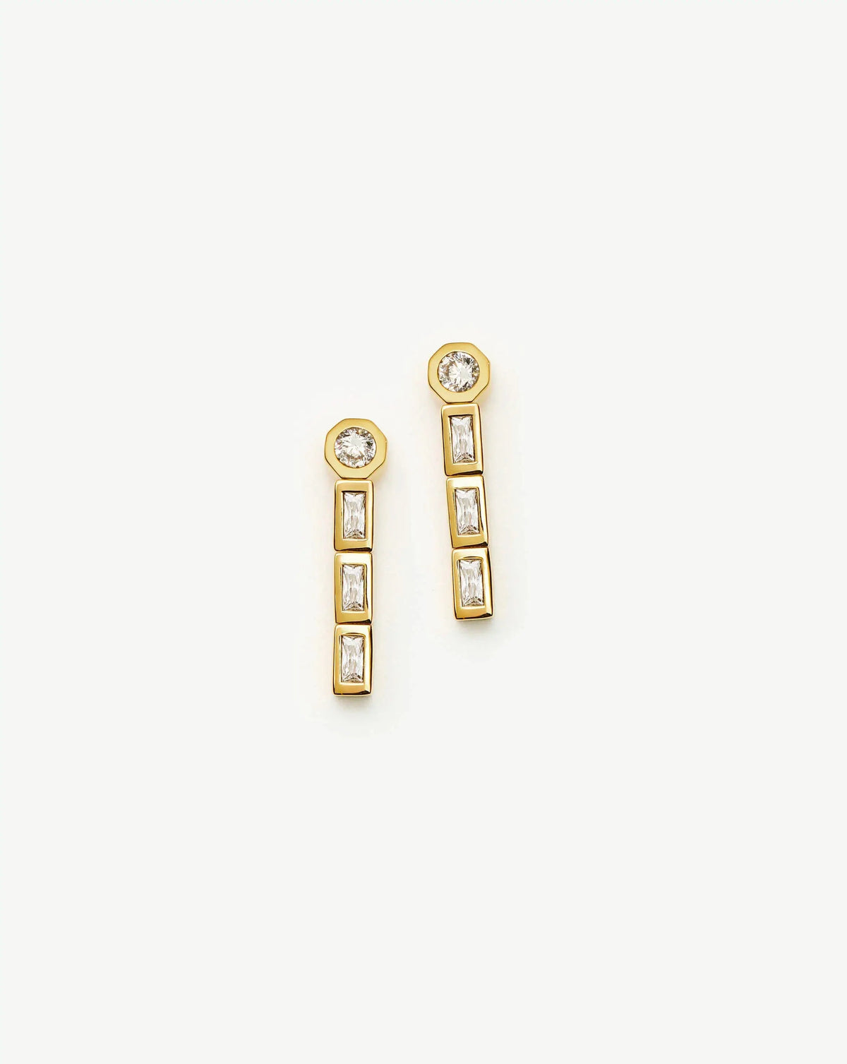 Lucy Williams Tennis Small Drop Earrings | 18k Gold Vermeil