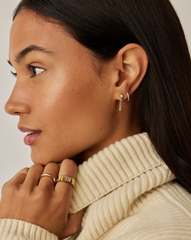 Lucy Williams Tennis Small Drop Earrings | 18k Gold Vermeil