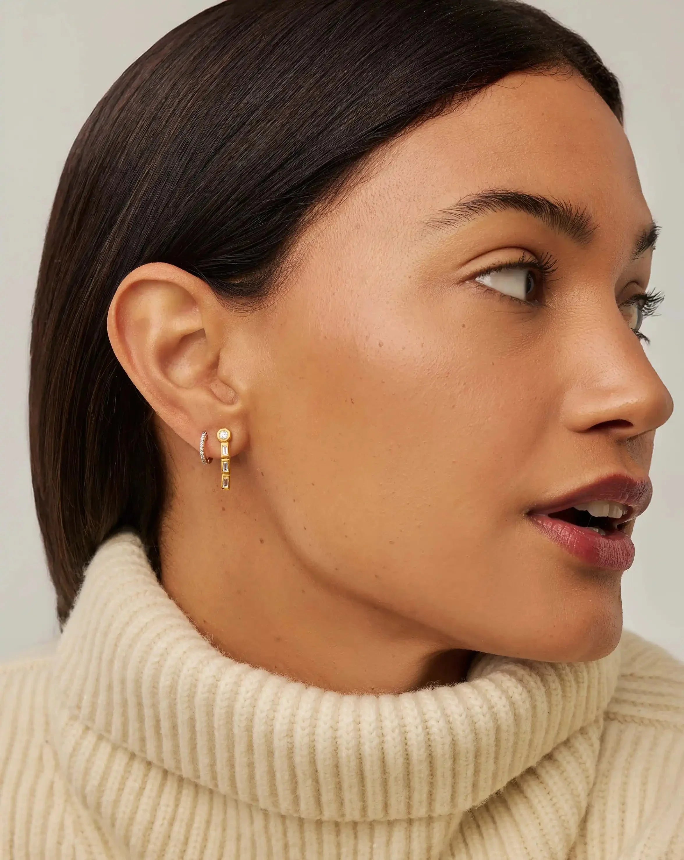 Lucy Williams Tennis Small Drop Earrings | 18k Gold Vermeil