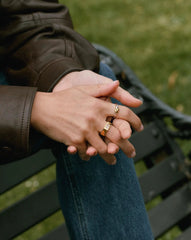 Lucy Williams Triple Stone Chunky Ring | 18k Gold Plated