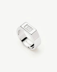 Lucy Williams Triple Stone Chunky Ring | Silver Plated